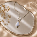 Blue Lace Agate Small Pendants in Silver (Communication)