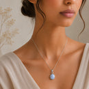 Blue Lace Agate Small Pendants in Silver (Communication)