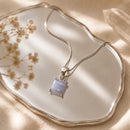 Blue Lace Agate Small Pendants in Silver (Communication)