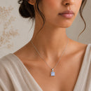 Blue Lace Agate Small Pendants in Silver (Communication)