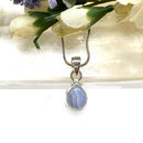 Blue Lace Agate Small Pendants in Silver (Communication)