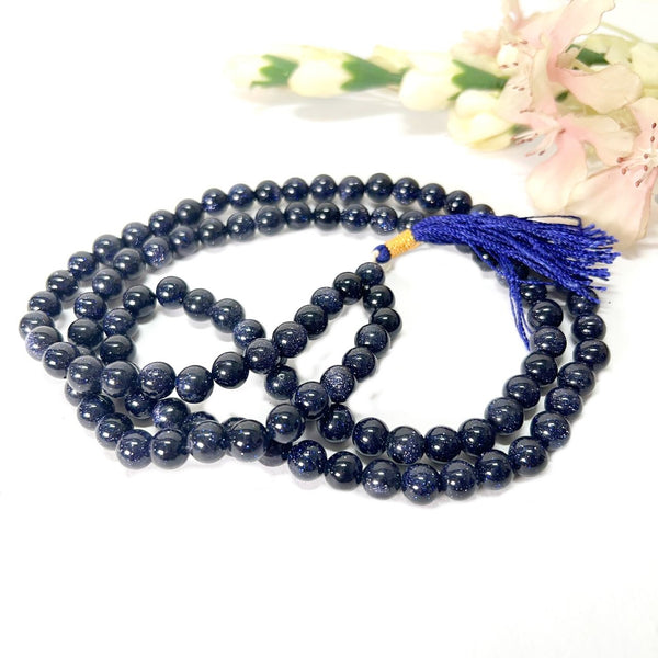 Blue Sandstone Mala/Necklace (Communication)