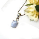 Blue Lace Agate Small Pendants in Silver (Communication)