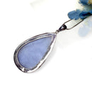 Blue Lace Agate Premium Pendants in Silver (Calm Communication)