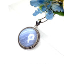 Blue Lace Agate Premium Pendants in Silver (Calm Communication)
