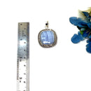 Blue Lace Agate Premium Pendants in Silver (Calm Communication)