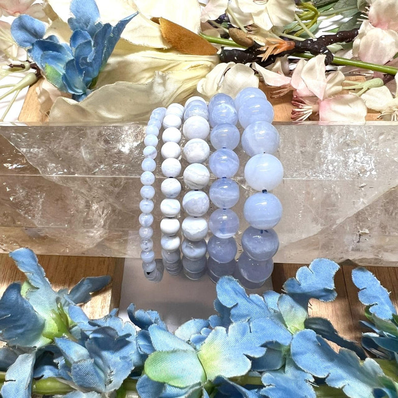 Blue Lace Agate Bracelet (Calm Communication)