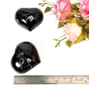 Black Tourmaline Puffy Hearts (Protection)