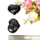 Black Tourmaline Puffy Hearts (Protection)