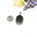 Black Tourmaline Rough Premium Pendants in Silver (Protection from Negative Energy)