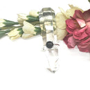 Black Tourmaline Adjustable Ring in Silver (Protection from Evil Eye)