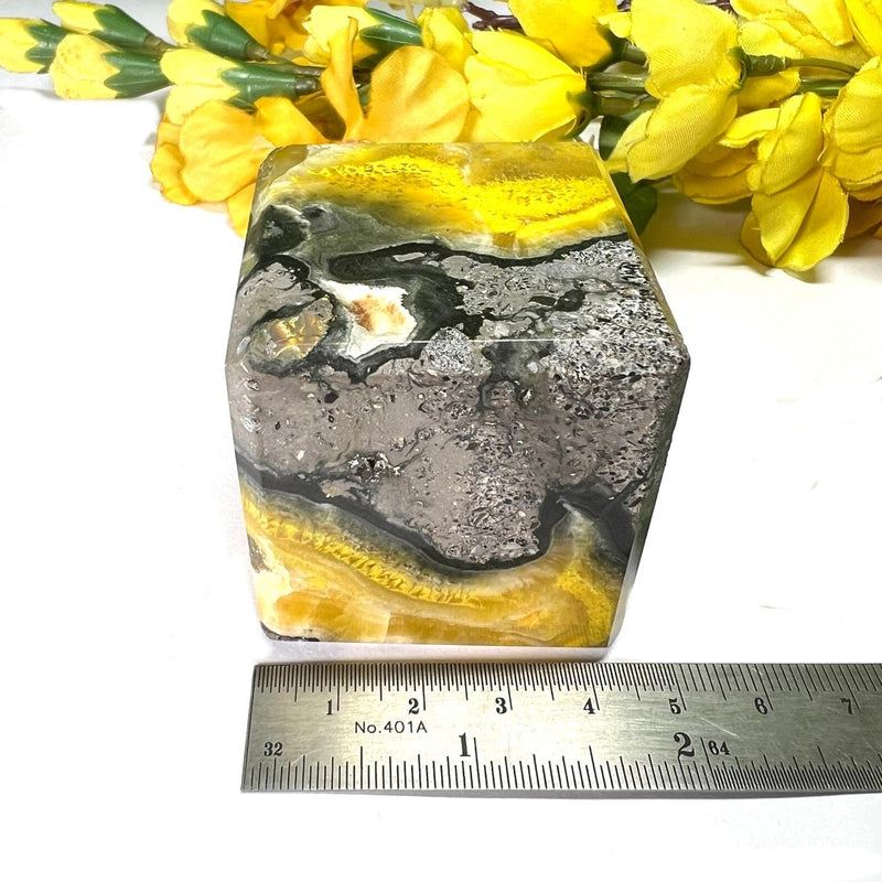 Bumble Bee Jasper Cube (Positivity and Optimism)