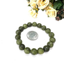 Canadian Nephrite Jade Round Bead Bracelet (Prosperity and Luck)
