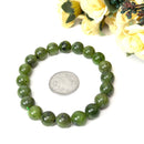 Canadian Nephrite Jade Round Bead Bracelet (Prosperity and Luck)