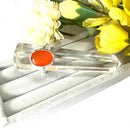 Carnelian Adjustable Ring in Silver