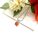 Carnelian Small Pendant in Silver