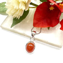 Carnelian Small Pendant in Silver