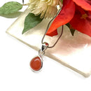 Carnelian Small Pendant in Silver