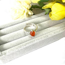 Carnelian Adjustable Ring in Silver