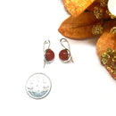 Carnelian Earrings in Silver