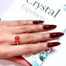 Carnelian Adjustable Ring in Silver