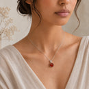 Carnelian Small Pendant in Silver