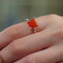 Carnelian Adjustable Ring in Silver