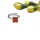 Carnelian Adjustable Ring in Silver