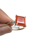 Carnelian Adjustable Ring in Silver