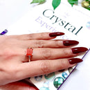 Carnelian Adjustable Ring in Silver
