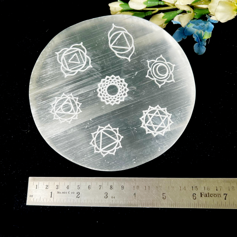 Selenite Large Charging Plates ( 6 inch)