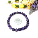 Charoite Round Bead Bracelet (Spiritual & Emotional Balance)