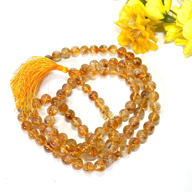 Citrine  Round Beads Stone  Mala (Career Growth)