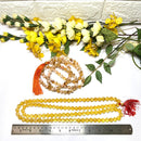 Citrine Round Beads Necklace Stone Mala (Career Growth)