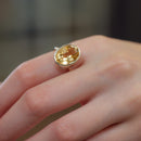 Citrine Adjustable Ring in Silver