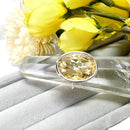 Citrine Adjustable Ring in Silver