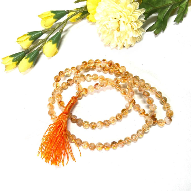 Citrine  Round Beads Stone  Mala (Career Growth)