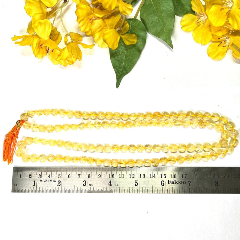 Citrine  Round Beads Stone  Mala (Career Growth)