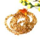 Citrine Round Beads Necklace Stone Mala (Career Growth)