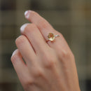Citrine Adjustable Ring in Silver