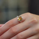 Citrine Adjustable Ring in Silver