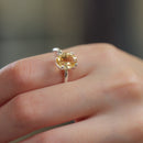 Citrine Adjustable Ring in Silver