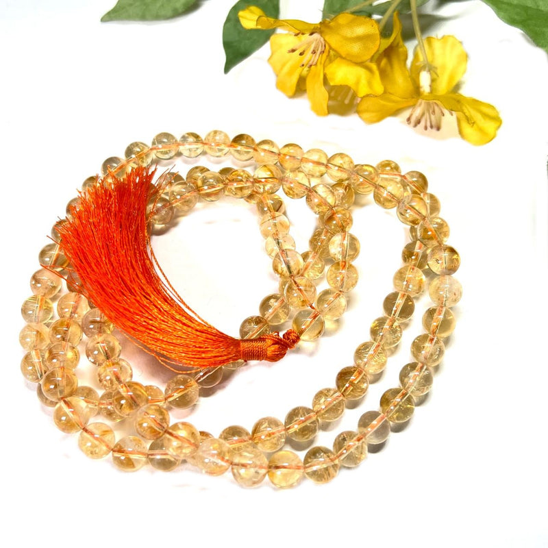 Citrine  Round Beads Stone  Mala (Career Growth)