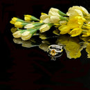 Citrine Adjustable Ring in Silver