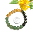 Citrine Green Aventurine & Pyrite Bracelet Multi Beads ( Abundance and Luck ) Money Magnet Bracelet