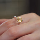 Citrine Adjustable Ring in Silver