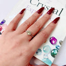 Citrine Adjustable Ring in Silver