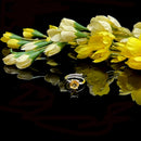 Citrine Adjustable Ring in Silver