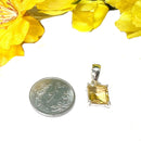 Citrine Small Pendant in Silver