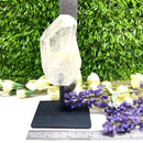 Clear Quartz Point on stand from Brazil